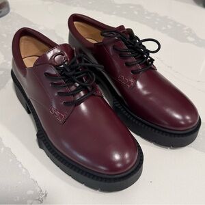 Coach Burgundy Leather Loafers